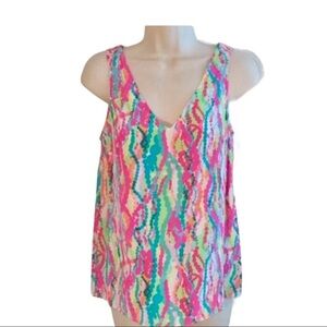 Lilly Pulitzer Silk Jewels Sleeveless Top XXS
